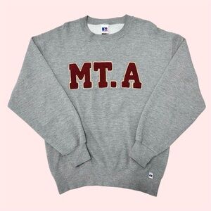 Vintage 90s Russell Athletic Mount Allison Varsity Crewneck Appliqué Medium